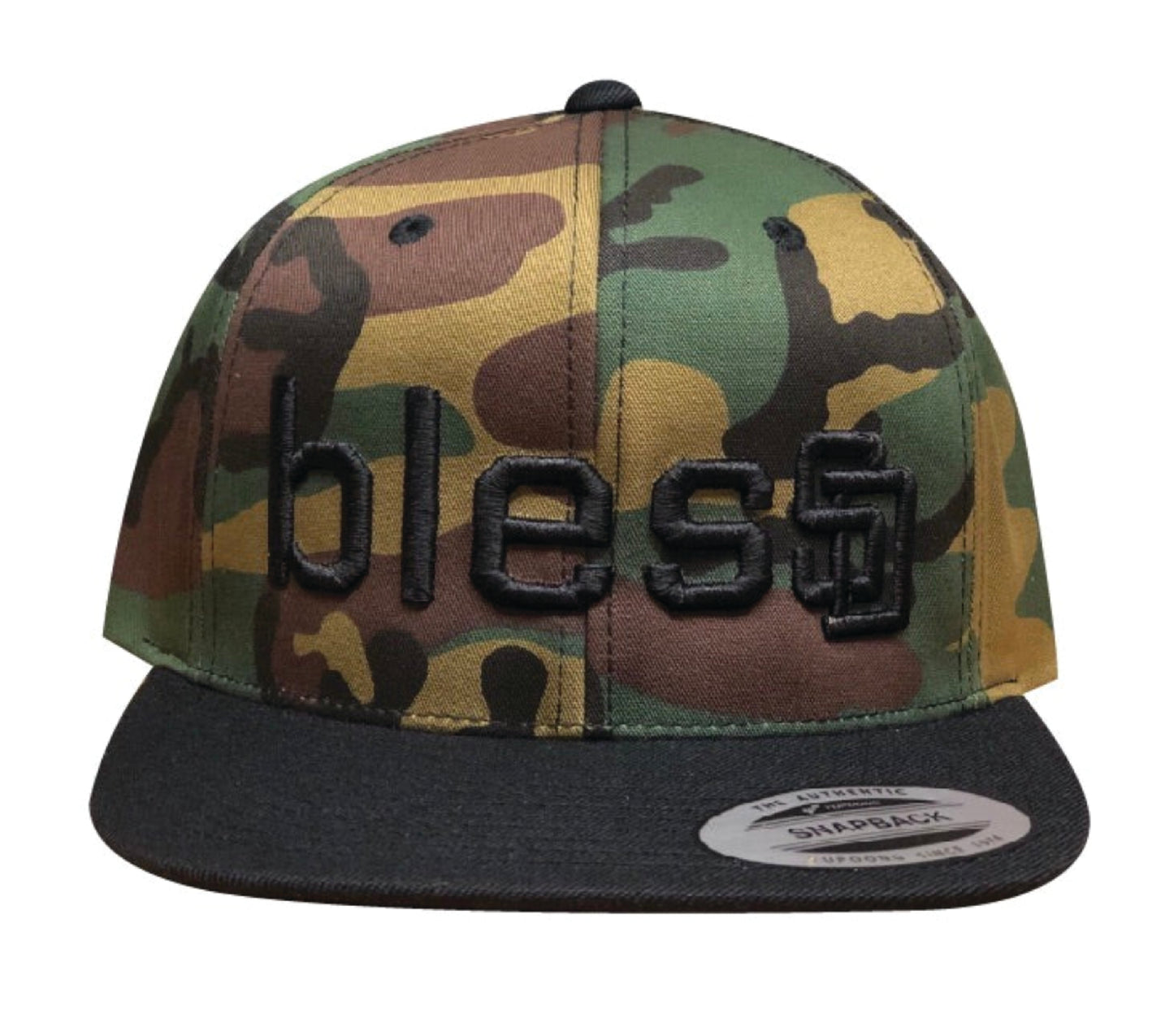 Camo blesSD Hat with Black Bill