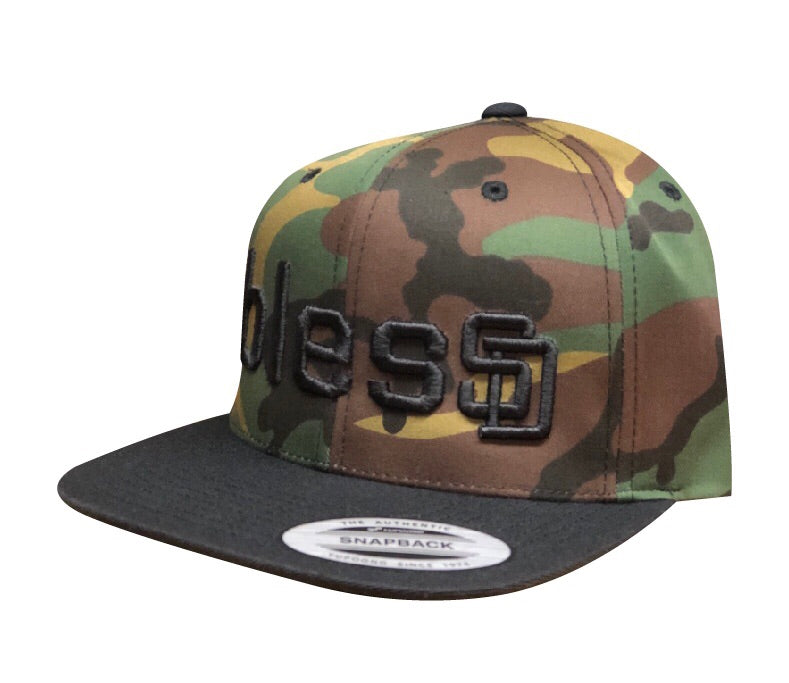 Camo blesSD Hat with Black Bill